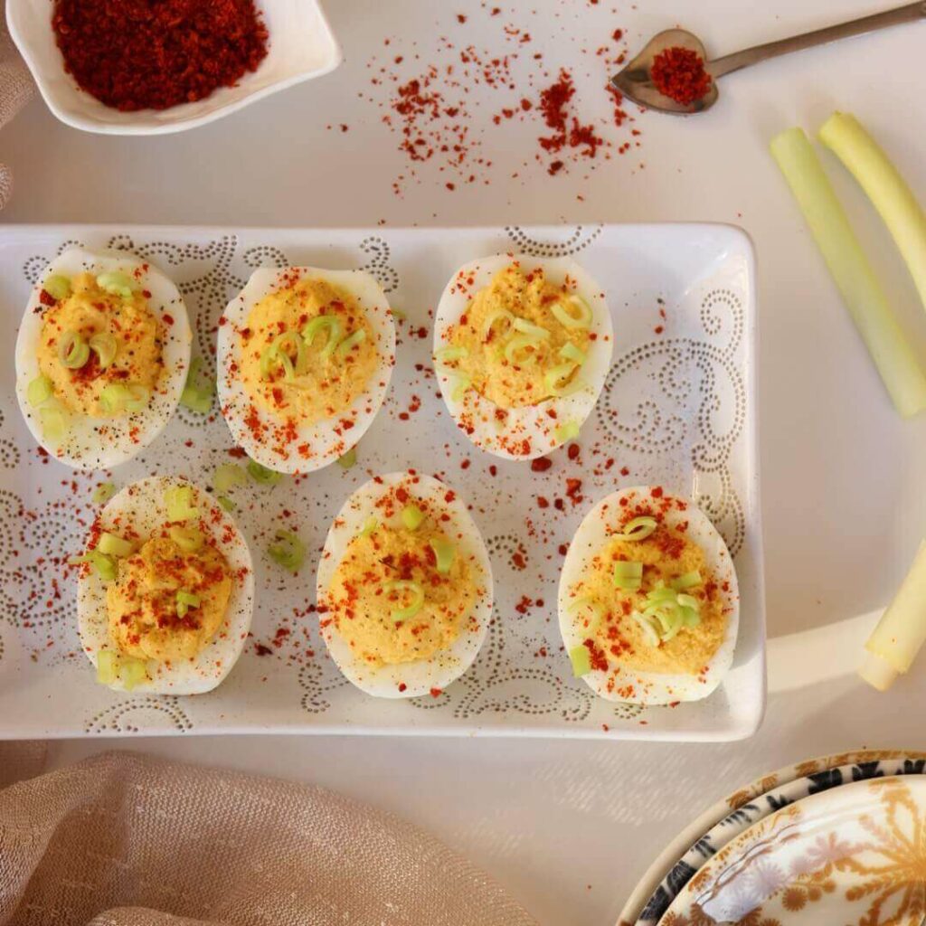 Breakfast Healthy Deviled Eggs