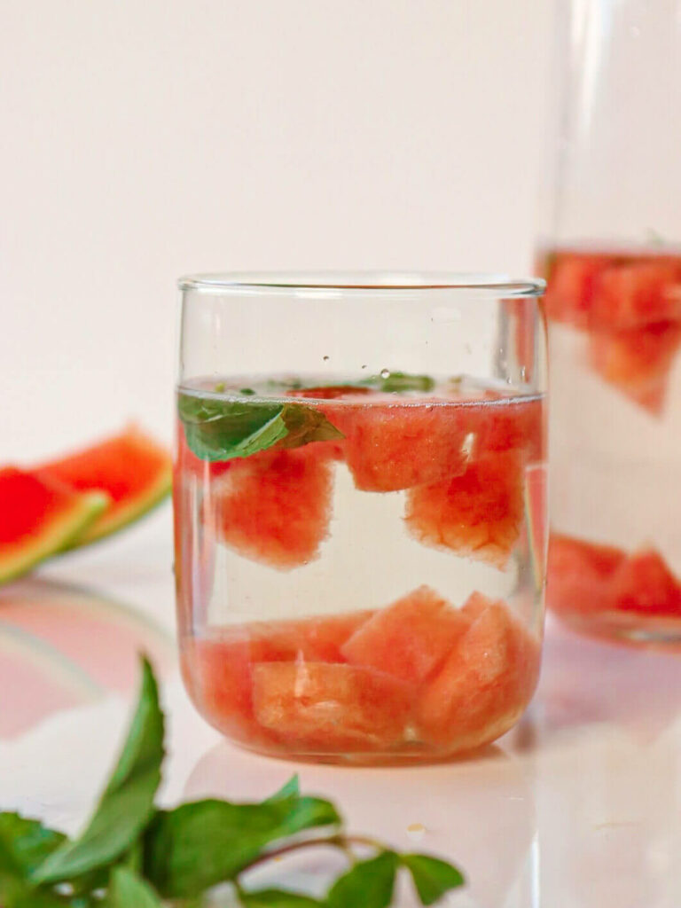 Watermelon and Mint- Fruit Infused Water Recipe
