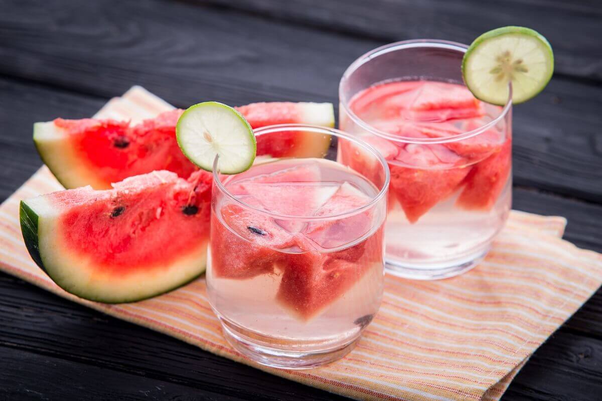 Detox water with watermelon